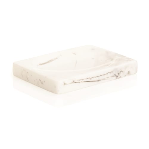 Ashford Collection, Resin Soap Dish, White Marble